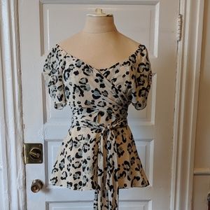 Nanette Lepore silk wrap blouse